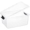 Superio Clear Storage Box with Lid, Plastic Container Bins for Organizing, Stackable Crates, BPA Free, Non Toxic, Odor Free, Organizers for Home, Office, School, and Dorm